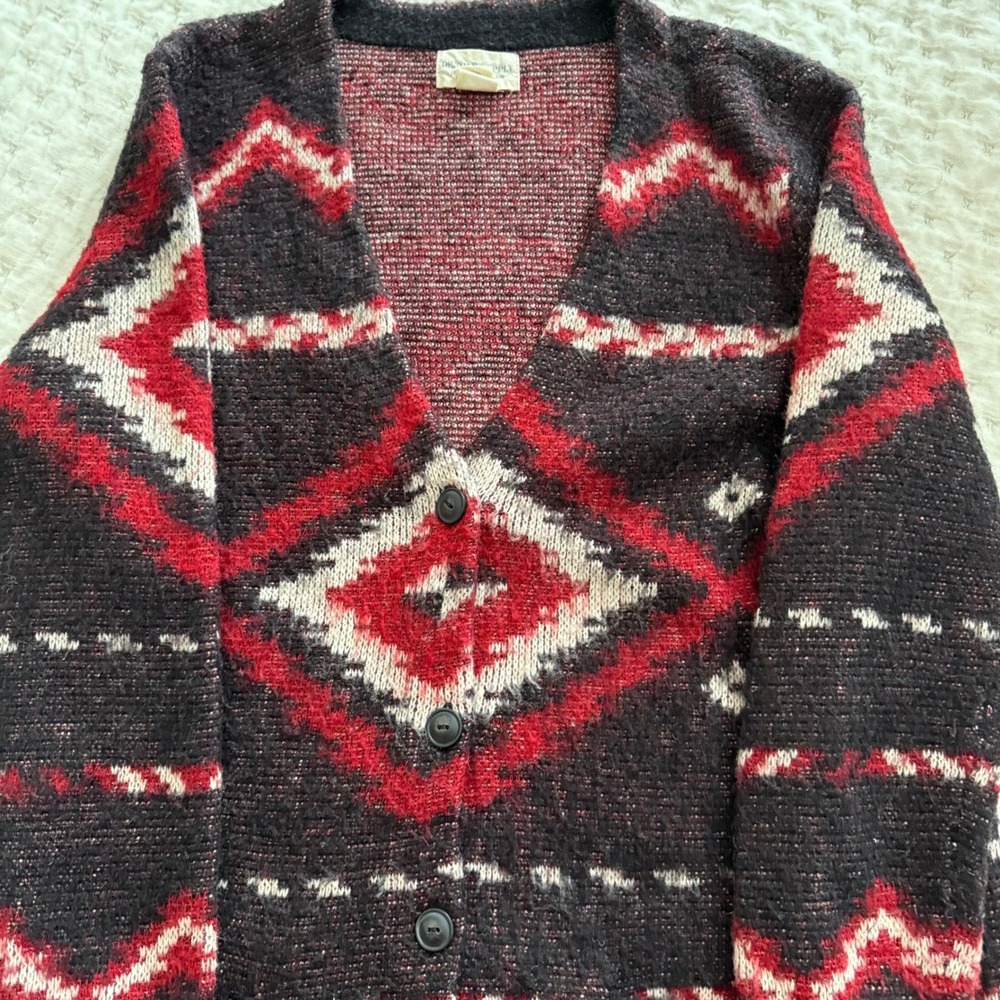 Vtg Ralph Lauren Draper & Damon's Southwestern Cardigan Sweater LG Aztec Ptrn